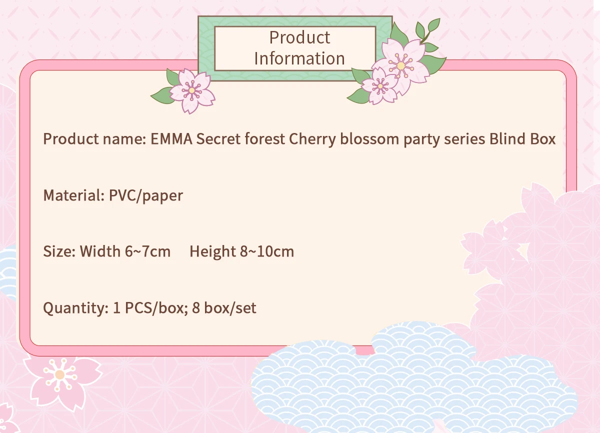 EMMA Secret forest Cherry Blossom Party Series Blind Box 15 format,webp