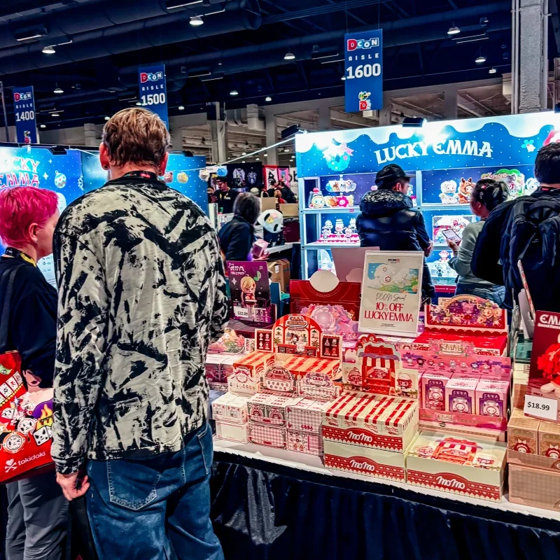 Lucky EMMA Exhibits at The Expo at World Market Center DesignerCon in the USA 6 format,webp