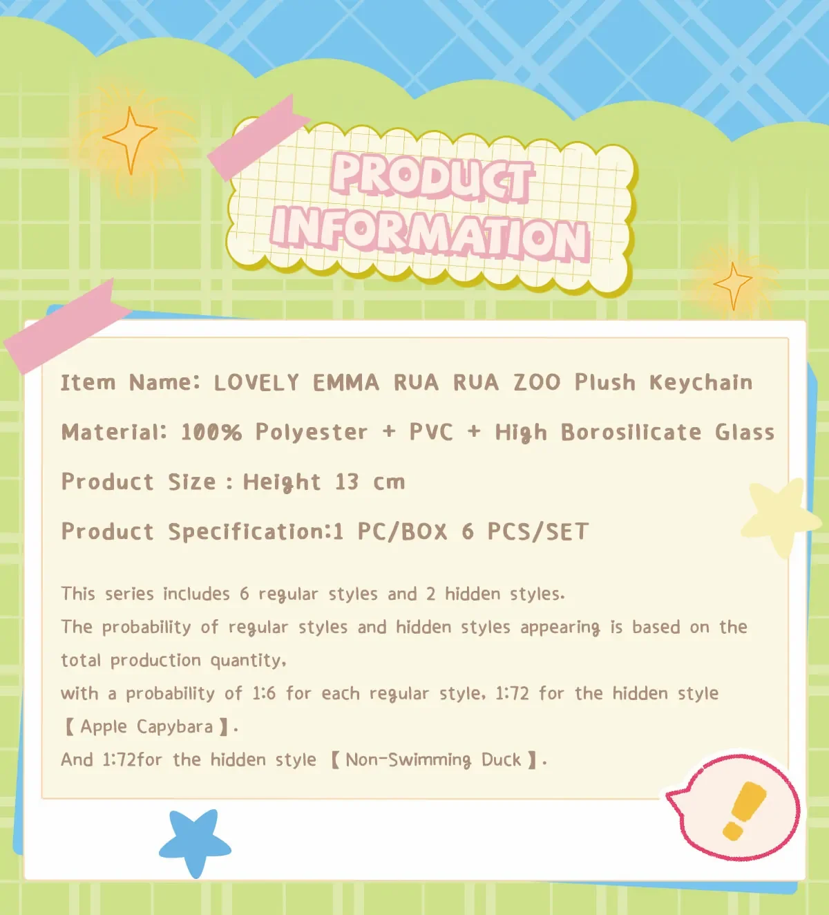 RUA RUA ZOO Vinyl Face Plush Keychain blind box 37 format,webp