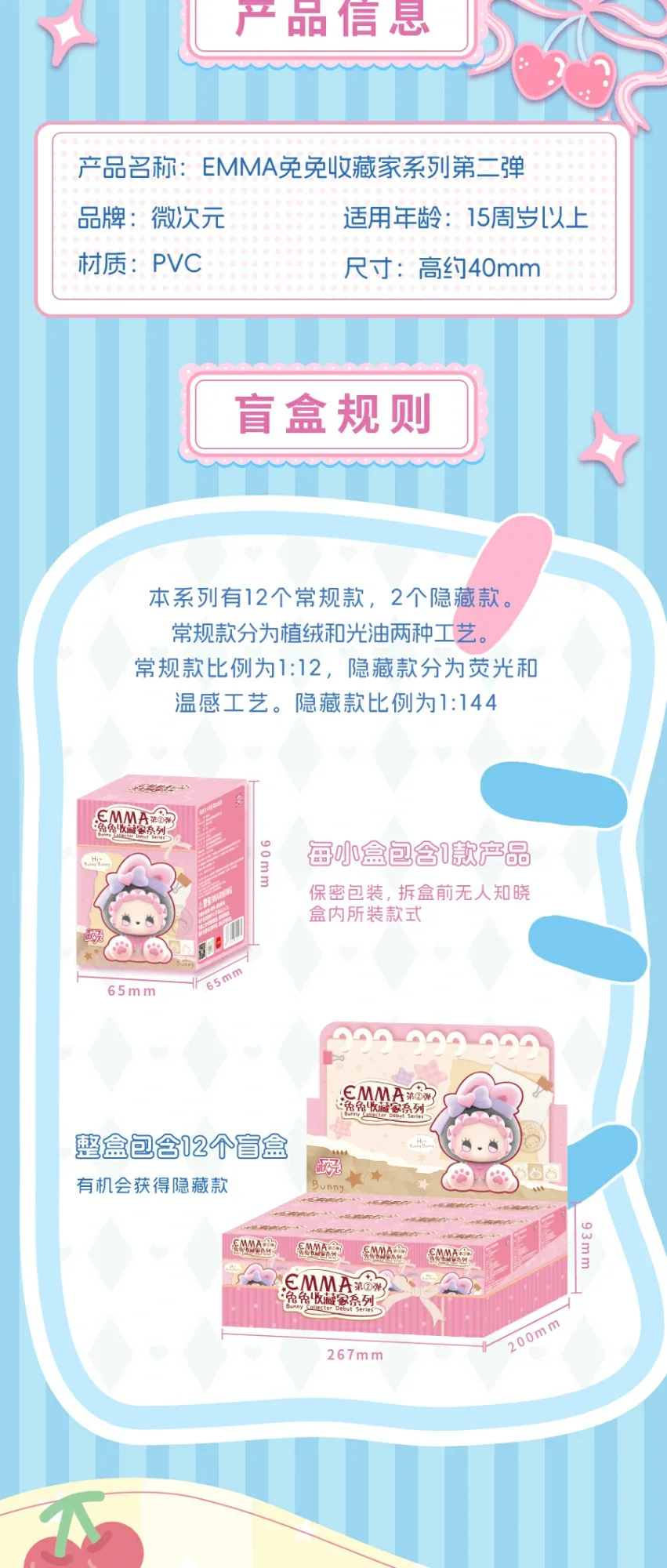 Emma Bunny Collector Debut Series Vol.2 Blind Box 36 format,webp