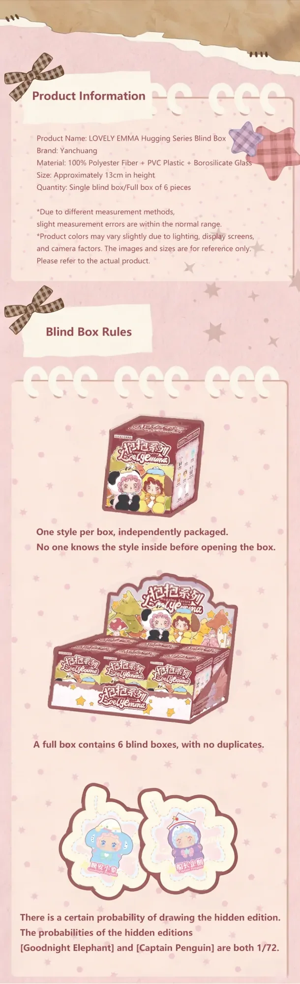 Lovely Emma Hugging Series Plush Blind Box 12 format,webp